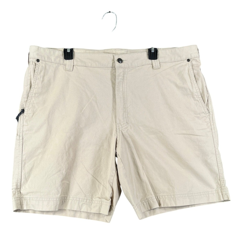 Columbia Regular Fit Shorts Mens 40 Khaki Stretch Cotton Canvas Outdoor Casual
